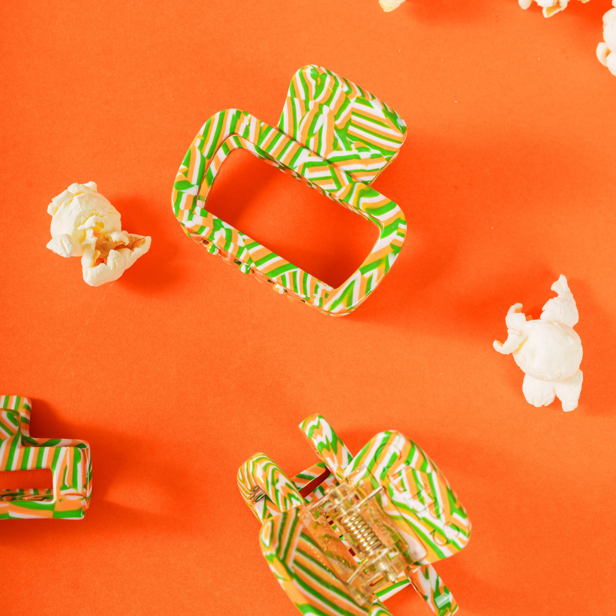 haarspeld dik haar gemiddeld haar stevig kwalitatief haarklem clips clip gestreept oranje groen