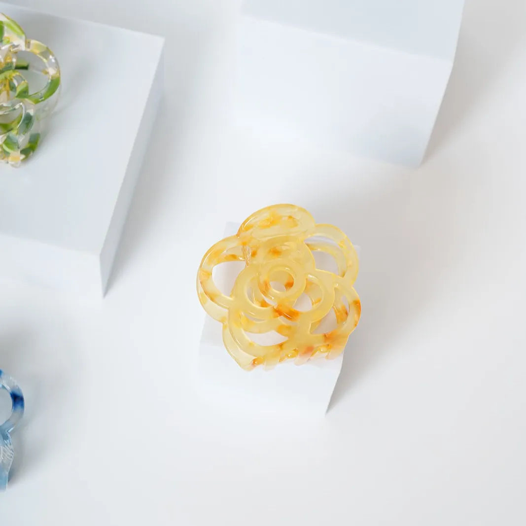 bloemen haarspeld fijn dun haar clips