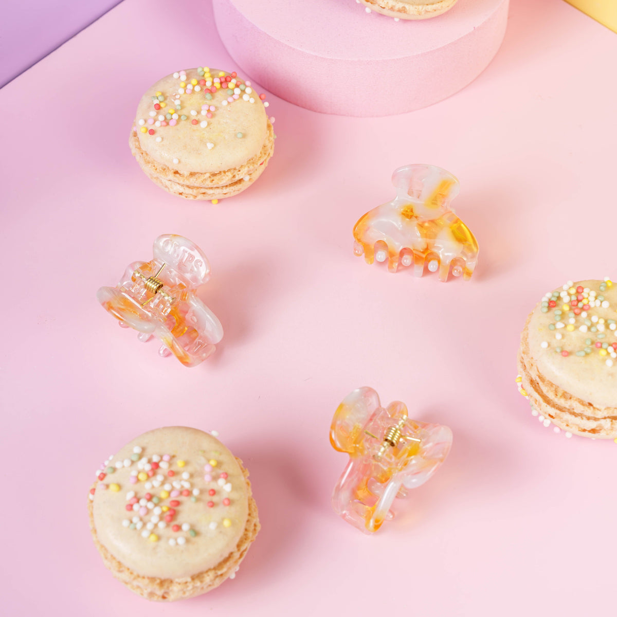 kleine haarspeld lili clips fijn haar knijpt goed stevig oranje