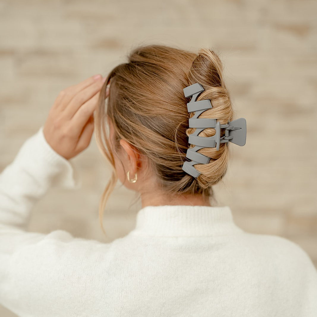 haarspeld dik haar lang haar stevig extra tandjes grote haarklem clip zeer dik haar grijs clips