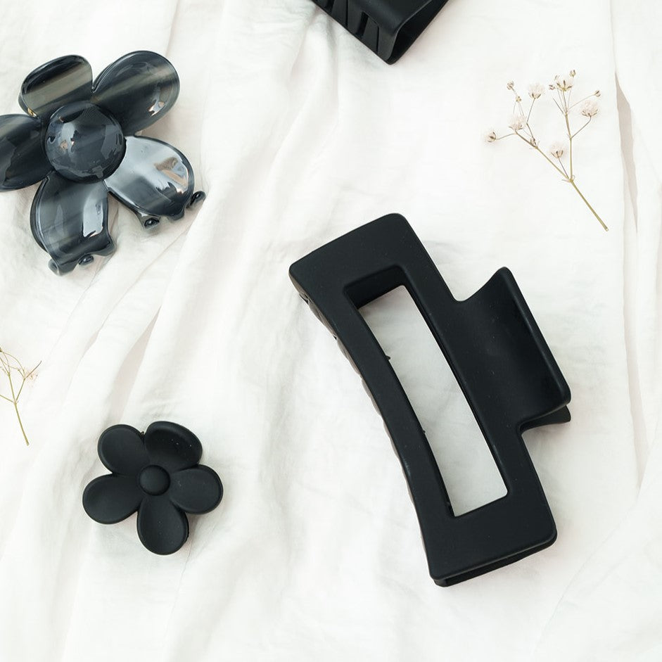 clips haarspeld alle haartypes haarklem mat extra tandjes stevig glad haar zwart