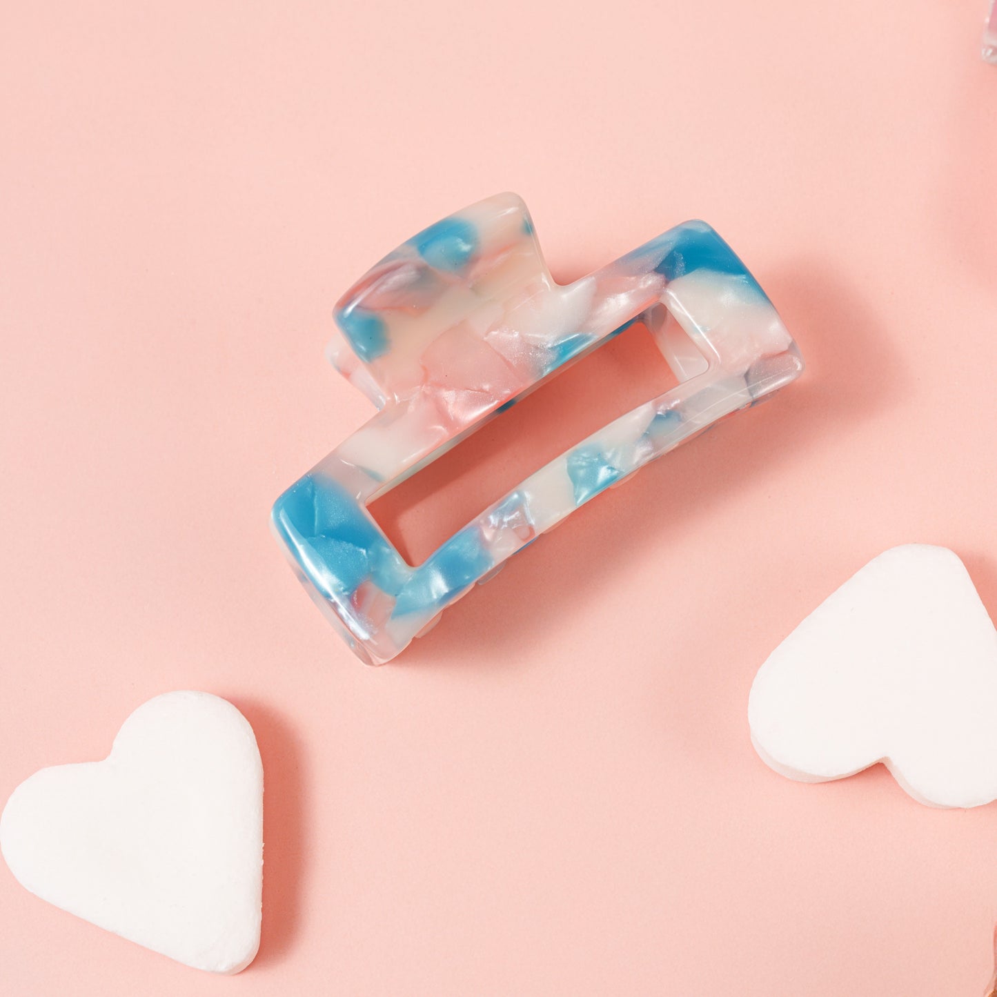 haarspeld haarklem clips fijn haar stevig clip dun haar marmer blauw roze