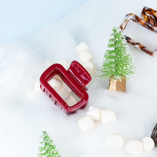 haarspeld dik haar stevig kwalitatief haarklem clips clip effen bordeaux