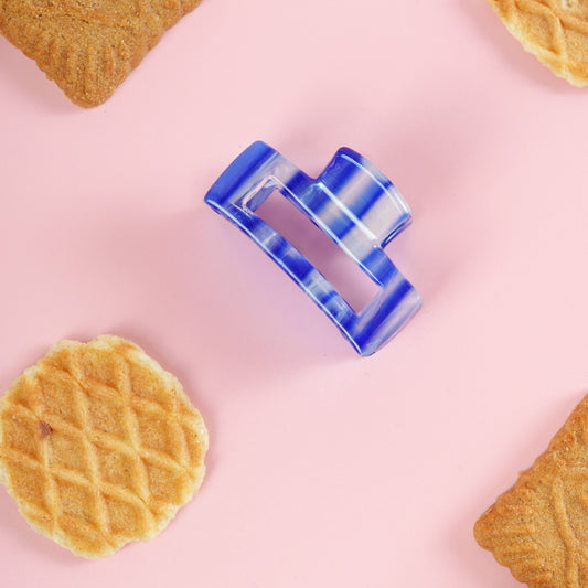 haarspeld haarklem clips fijn haar stevig clip dun haar marmer blauw gestreept