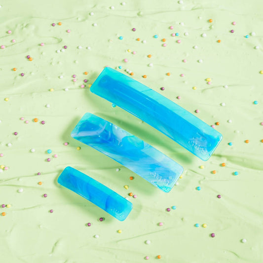 click french clip metaal haarspeld fijn haar dik haar kwalitatief stevig clips fel blauw