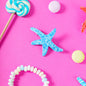 coralie clip ster click clip mozaïek blauw