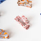 haarspeld haarklem clips fijn haar stevig clip dun haar rood gespikkeld