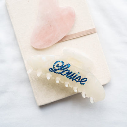 Gepersonaliseerde haarspeld clips met naam haarspeld naam cadeau haarklem met steentjes