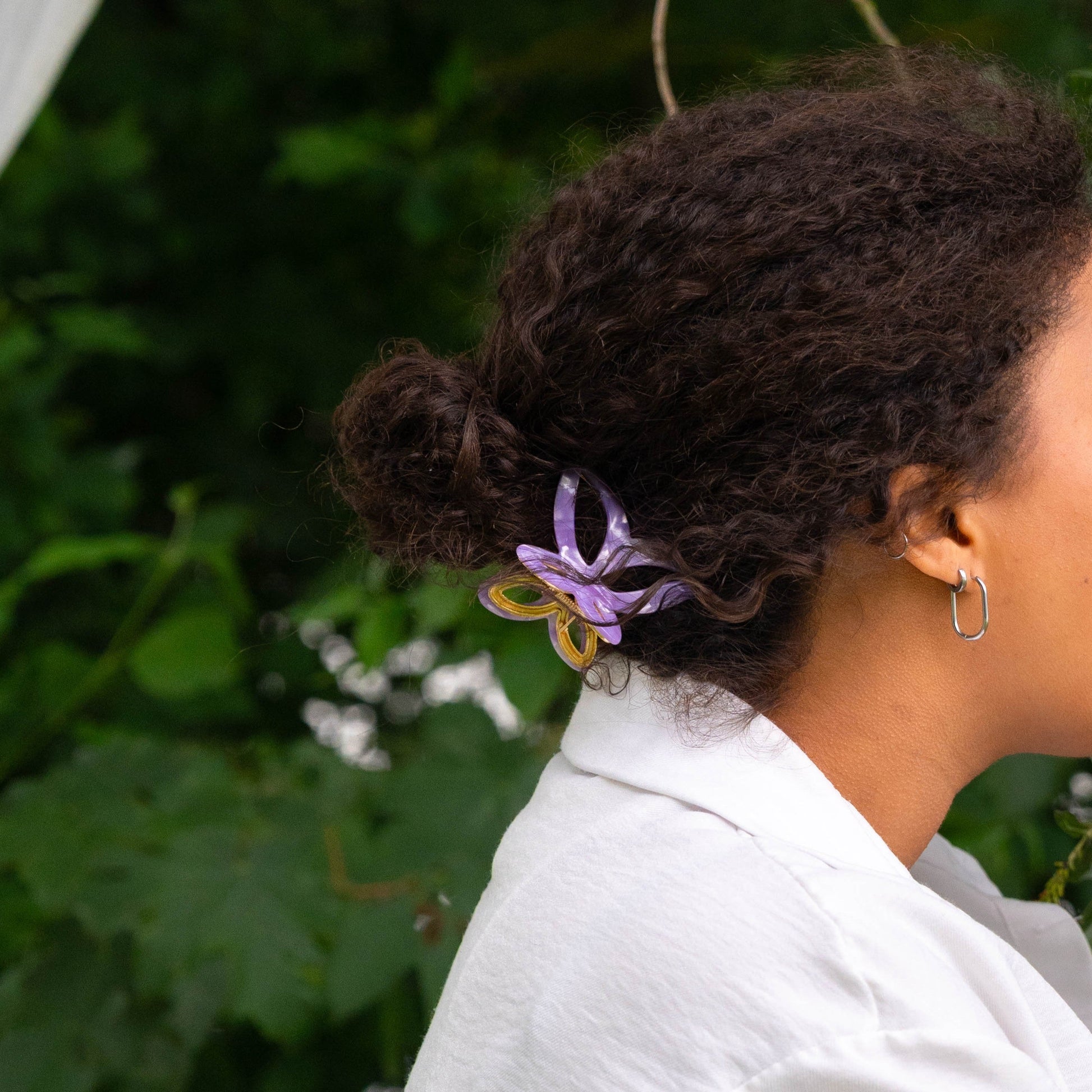 Emmy metalen vlinder haarspeld dik haar clips 