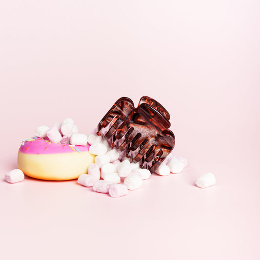Clips haarspeld haarklem extra tandjes fijn haar glad haar glitterbruin