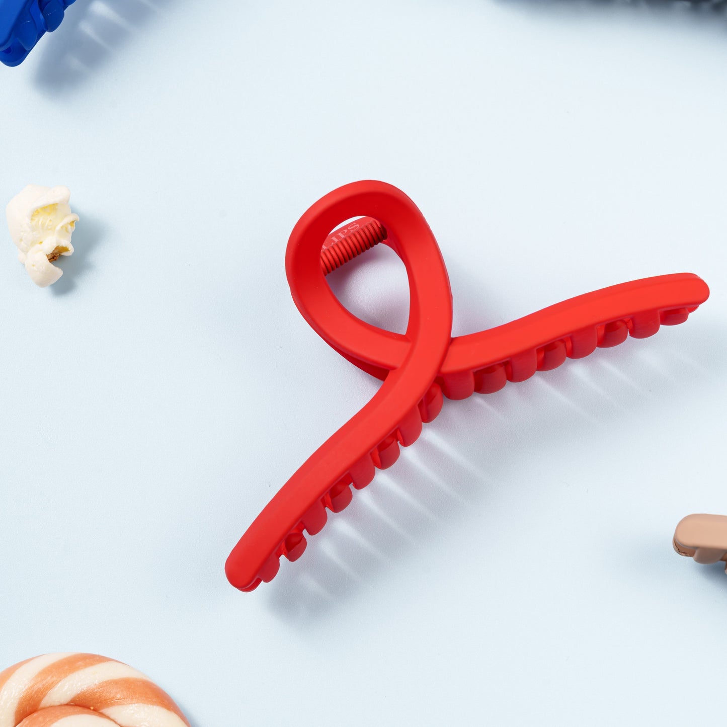 haarspeld haarklem clip krul fijn glad haar mat extra tandjes rood