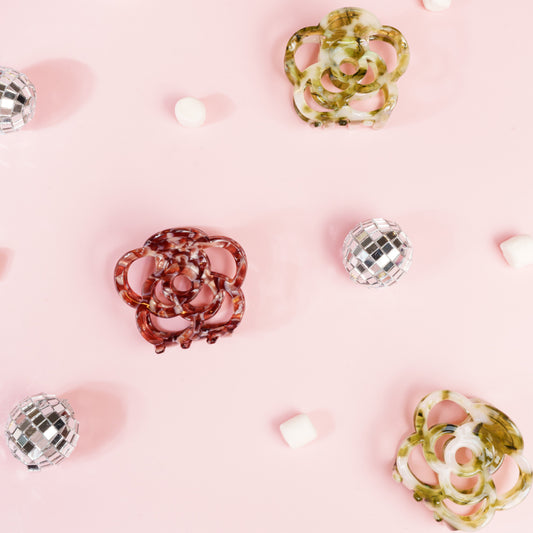 bloemen haarspeld fijn dun haar clips