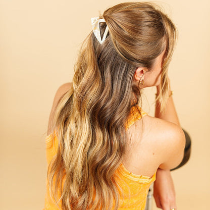 flo driehoek haarspeld normaal fijn dik haar wit