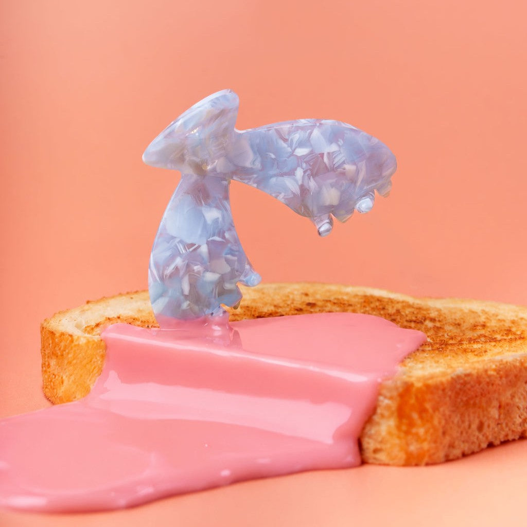 Julia gesplitste clip haarspeld haarklem clips extra tandjes fijn haar dik haar stevig blauw grijs
