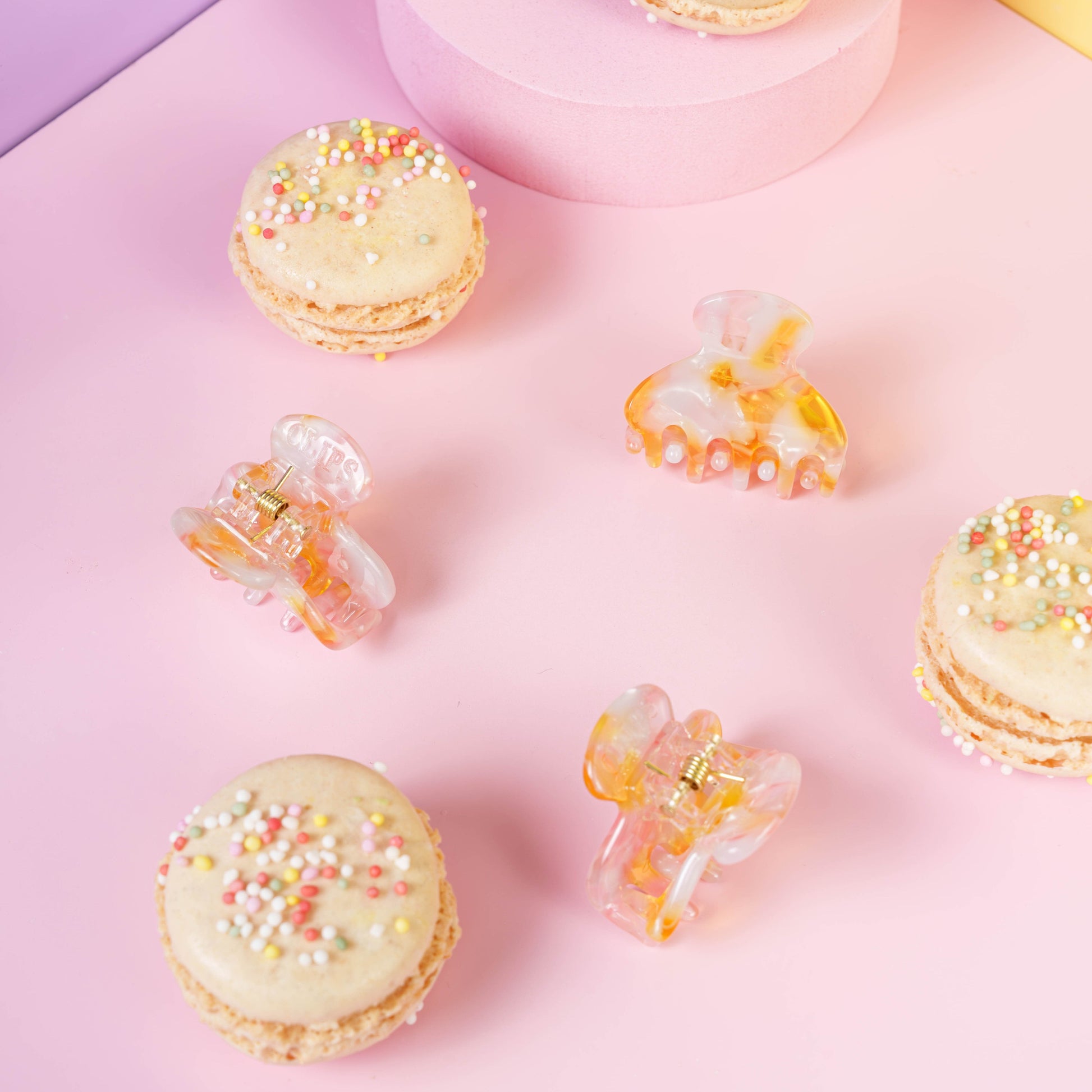 kleine haarspeld lili clips fijn haar knijpt goed stevig oranje