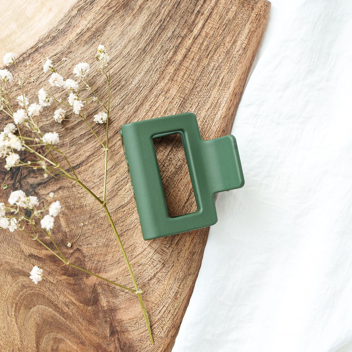 Vierkante matte en stevige clip voor alle haartypes