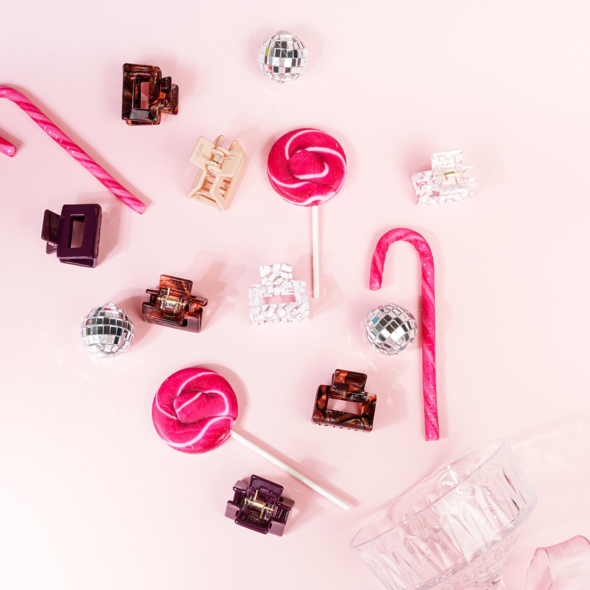 Mini Viv clip kleine vierkante haarspeld