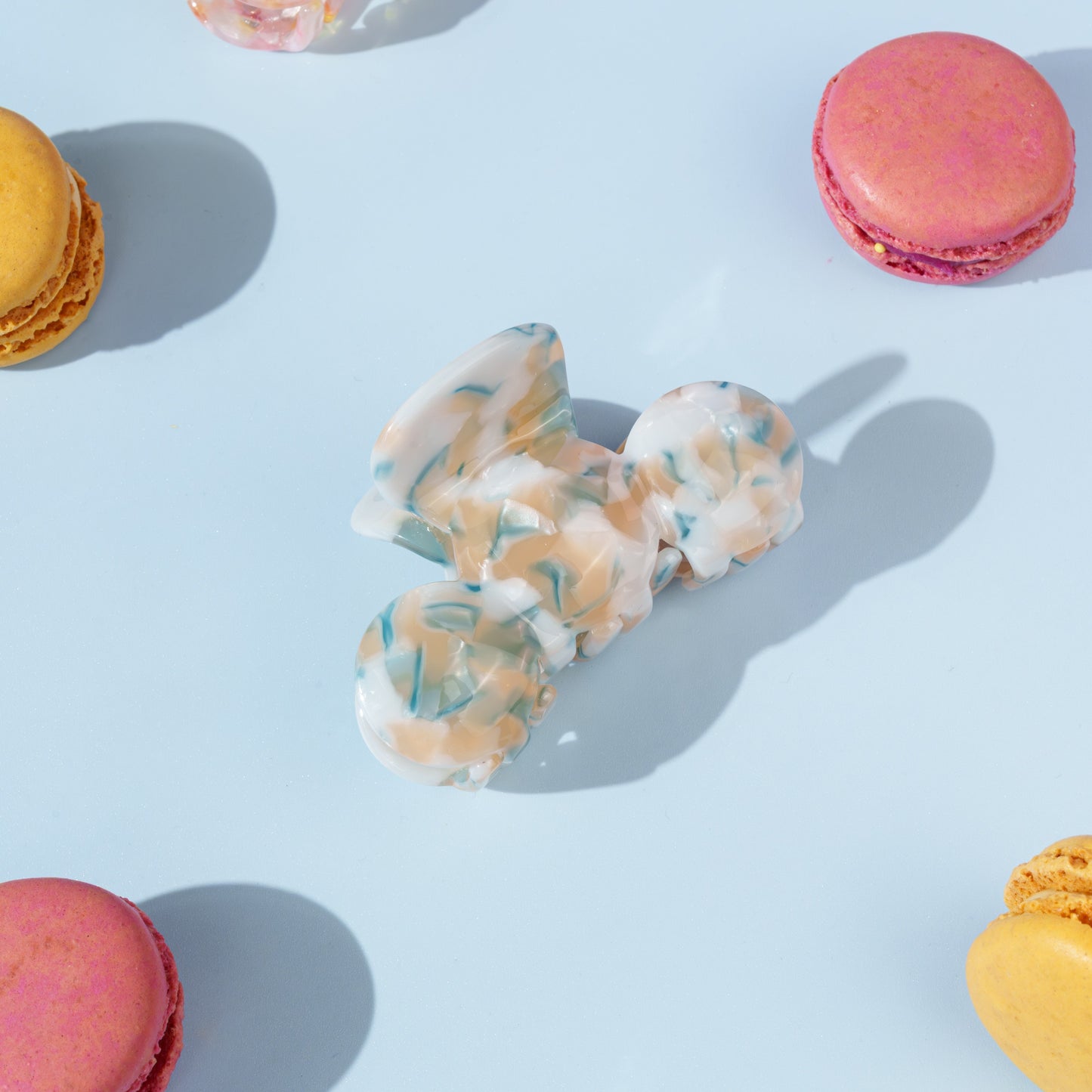 Nomi clip bubbly haarspeld marmer blauw