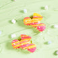 Nomi clip bubbly haarspeld oranje roze rood gestreept