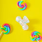Nomi clip bubbly haarspeld floral roze turquoise
