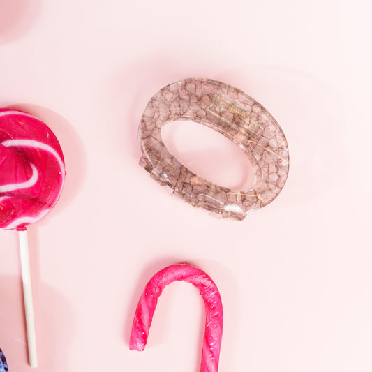 ovale clip haarspeld zilver gevlekt fijn haar dik haar