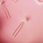 Pixie pin metalen gouden pin witte parel fijn haar opsteek kapsel