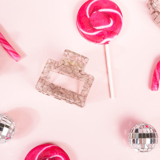 haarspeld vierkant dik haar haarklem stevige clip kwalitatief clips zilver gevlekt