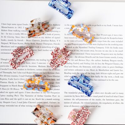 haarspeld haarklem clips fijn haar stevig clip dun haar rood blauw oranje grijs 