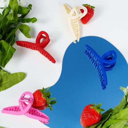 haarspeld haarklem clip krul fijn glad haar mat extra tandjes blauw roze wit rood