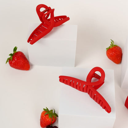 haarspeld haarklem clip krul fijn glad haar mat extra tandjes rood