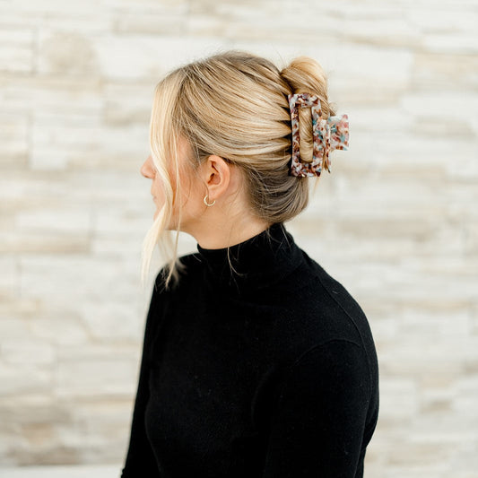 grote multicolor clip die stevig vastzit fijn tot normaal haar clips