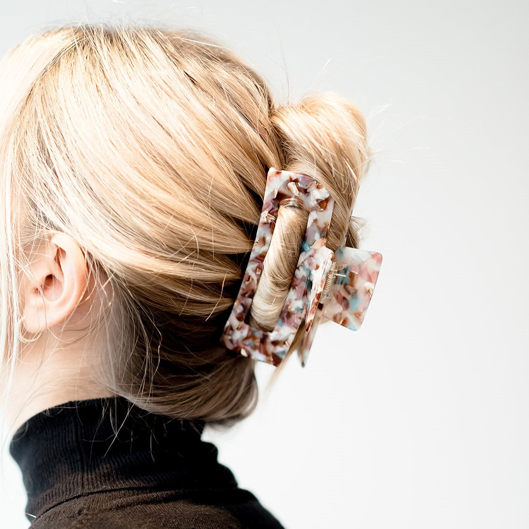 grote multicolor clip die stevig vastzit fijn tot normaal haar - clips