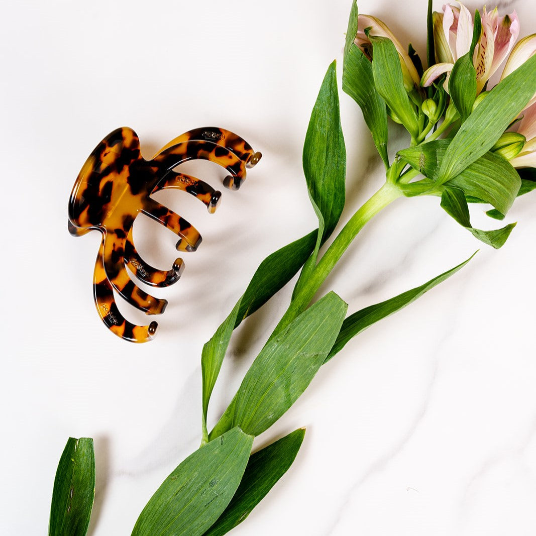 mary grote haarspeld clips dik lang haar bruin