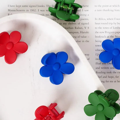 haarspeld bloem haarklem clips extra tandjes glad haar fijn dik stevig blauw rood groen