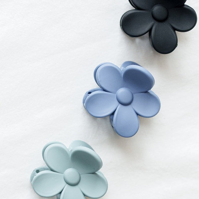 haarspeld bloem haarklem clips extra tandjes glad haar fijn dik stevig blauw